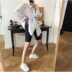 Khoảnh khắc quần legging 5 điểm hợp mốt yoga nữ 2019 hè mới eo cao co giãn bó sát quần thủy - Quần tây thường quần dài nữ Quần tây thường