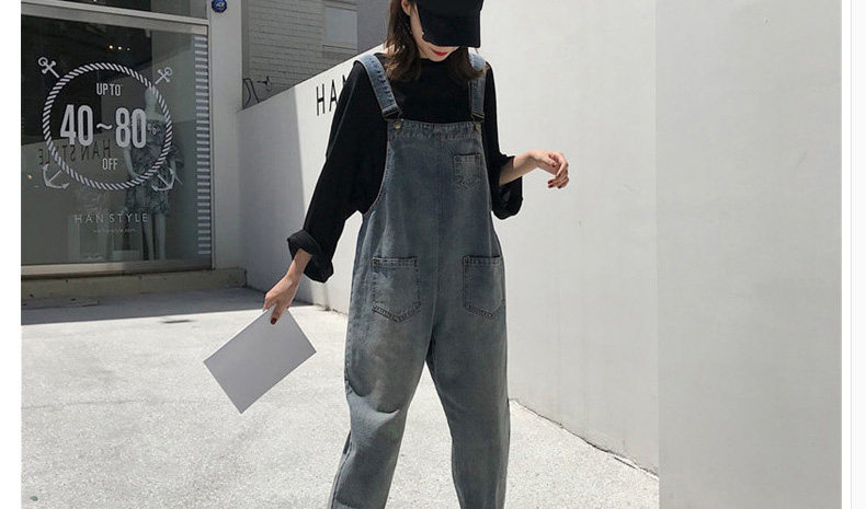 Брюки для беременных 孕妇背带裤套装春秋款2024新款外穿牛仔裤春季孕妇裤子长裤女春装