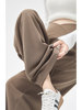 Maternity Pants for Winter, Low-Waisted Casual Banana Pants, Autumn and Winter Fleece-Lined Thickened Wide-Leg Straight Pants for Petite Women