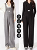 Maternity Overalls Set for Autumn and Winter, Fleece-Lined and Thickened, Suitable for Wearing Outside, Maternity Pants for Petite Women during Pregnancy, Wide-Leg Long Pants for Winter