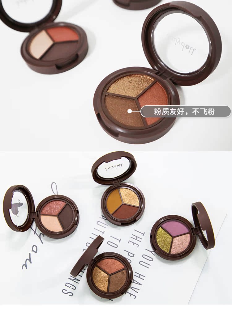 Mua 2 trừ 5 | 毛 Judydoll lụa màu cam mềm mại nhiều màu ba màu phấn mắt màu nâu đất - Bóng mắt phấn mắt odbo 2 tầng