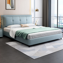 Real leather bed master bedroom with wedding bed modern minimalist Euro style 1 5 m Double beds 1 8 m multifunction pneumatic soft leather bed