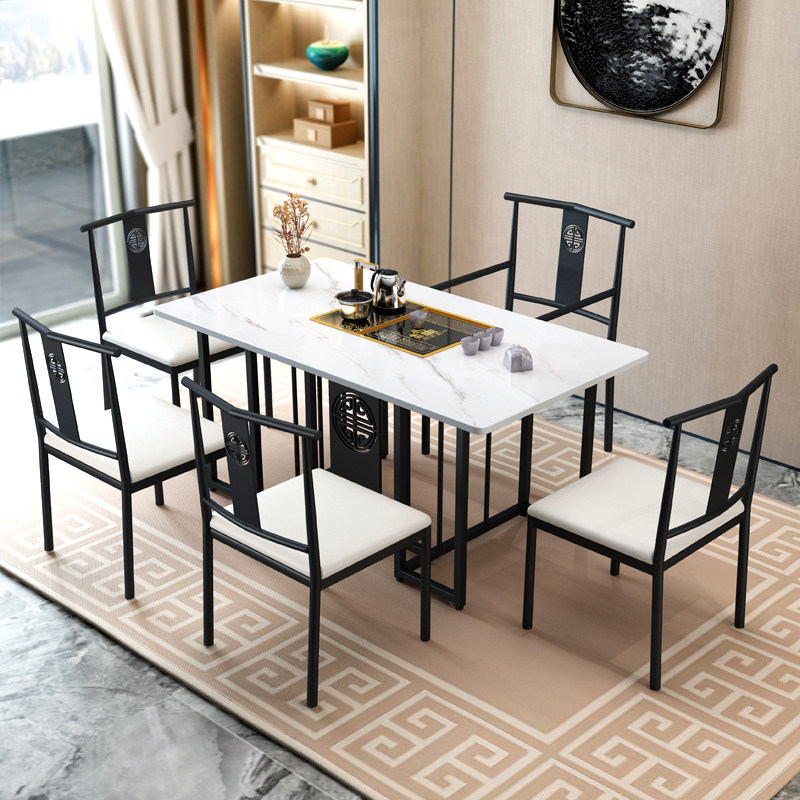 New Chinese Rock Tea Table and Chair Combined Modern Simple Office to Table Household Kung Fu Tea Table