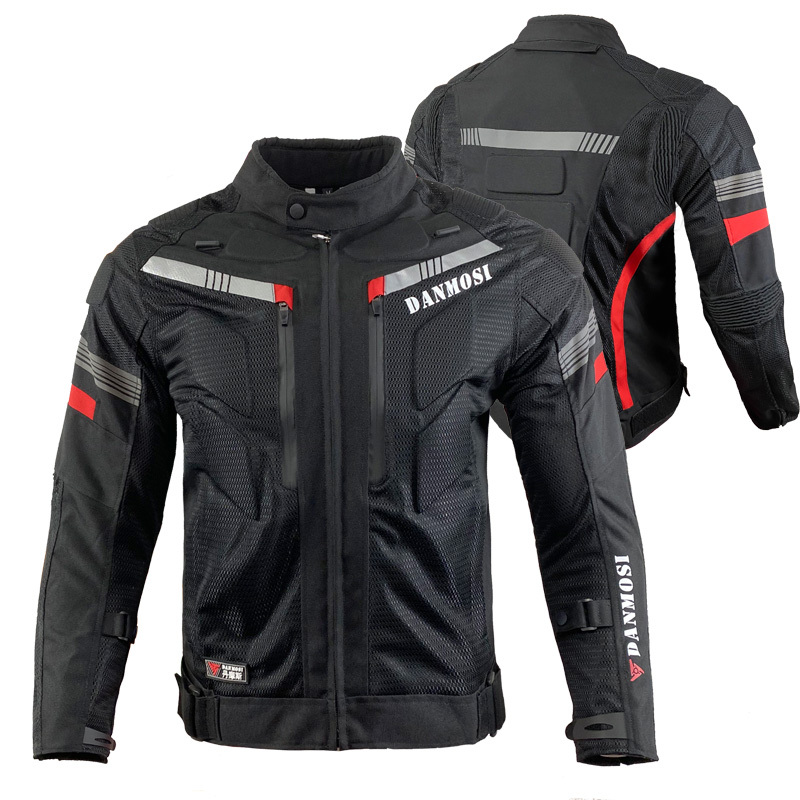 Motorcycle Racing Street Bike Rider Riding Suit, All-Season Waterproof Suit, Breathable Men's and Women's Suit, Free Protective Gear for Summer