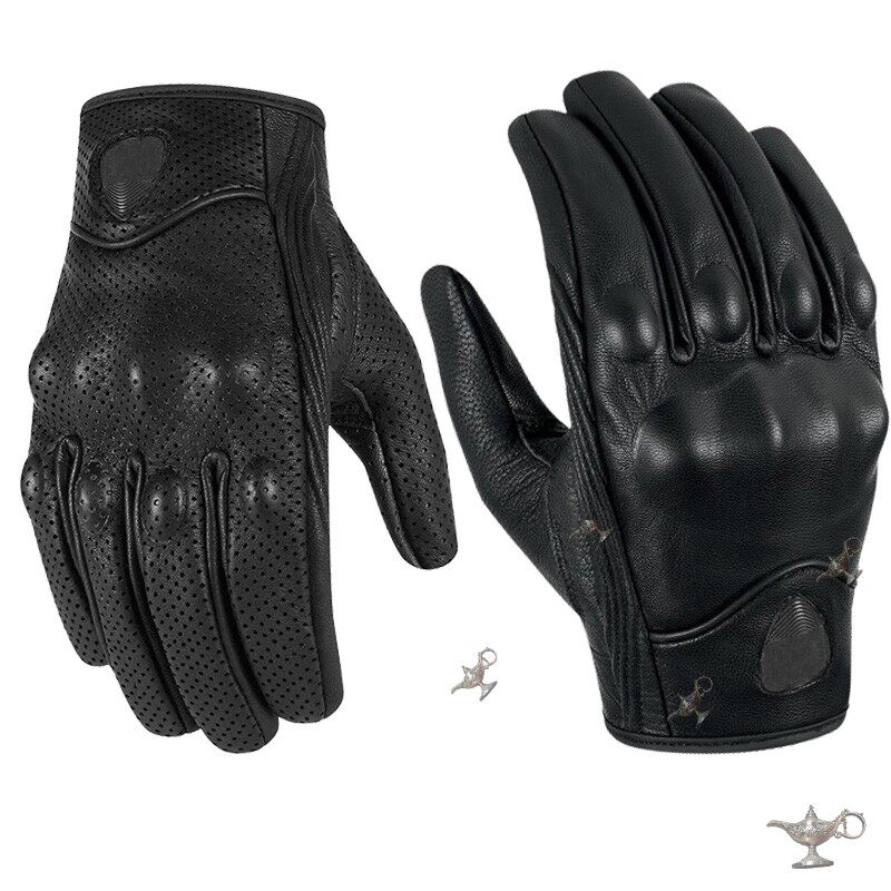 Locomotive locomotive racing riding anti-fall knight leather breathable windproof gloves sheepskin summer and winter retro