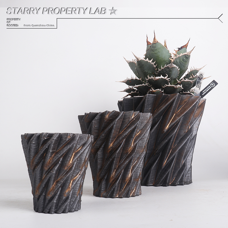 117 Handmade Ceramic Turtle Shell Dragon Huibi Xiao Big Black Ivory Palace Trendy Plant Flower Pot Srl Flower Pot