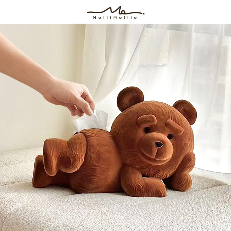 Morley Paradise Teddy Bear Cute Tissue Box Home Creative Funny High-Value Tissue Box Living Room High-End Feel Morley Paradise Teddy Bear Cute Tissue Box Home Creative Funny High-Value Tissue Box Living Room High-End Feel