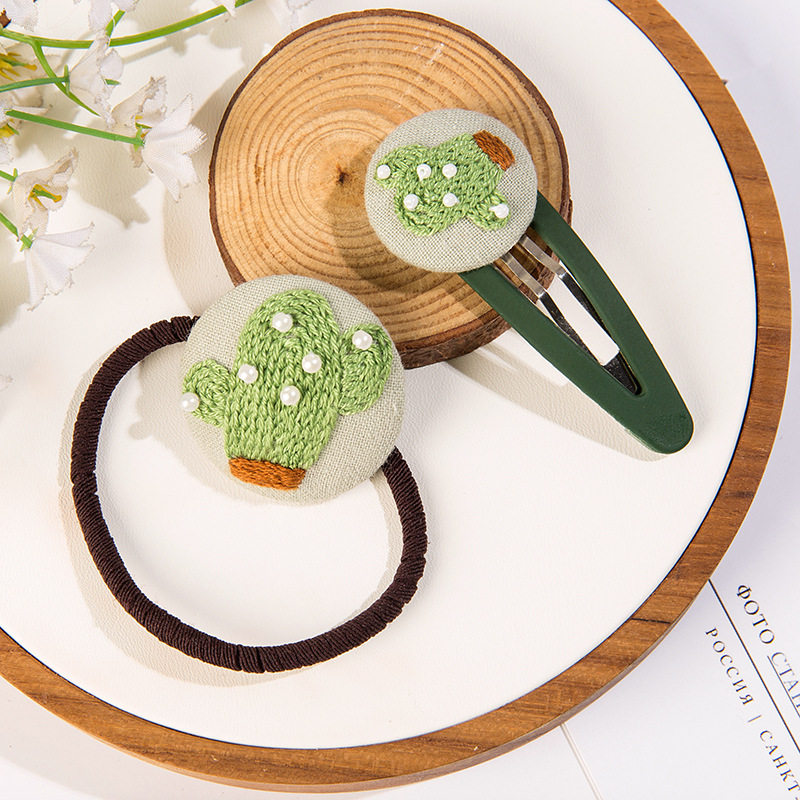 Embroidery Digy Beginnics Embroidered Hair Clip Adorable Teenage Girl Hearts BB Collet Accessories Hair Clips