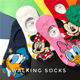 5 ຄູ່ຂອງ ins ອິນເຕີເນັດສະເຫຼີມສະຫຼອງຂອງຍີ່ປຸ່ນກາຕູນງາມ socks ສໍາລັບແມ່ຍິງ invisible silicone non-slip cotton boat socks couple Mickey socks