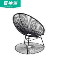 Balcony Small Table And Chairs Mesh Red Iron Art Single Chair Casual Rattan Chair Three Sets Balcony Small Tea Table Chair Creative Composition