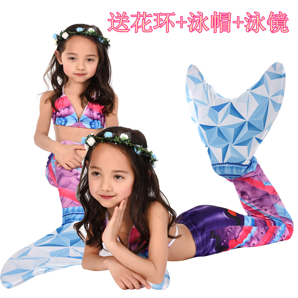 Mermaid swimsuit 2019 new girls in the big child princess two-piece skirt schoolboy mermaid baby tail