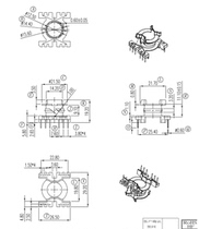PQ2620 transformer core skeleton single groove vertical 6 6 YT-2613 ten sets of one pack