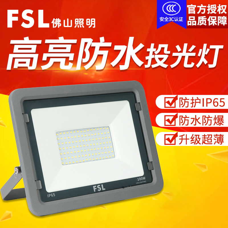 Foshan Lighting led floodlight outdoor lighting factory outdoor garden light waterproof 100W advertising light floodlight