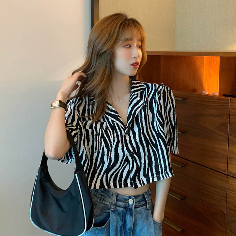 Large size Summer 2020 new port Taste Vintage Retro ruffles Short sleeves Shirt With Short Sleeves Shirt Design Sense-style blouses