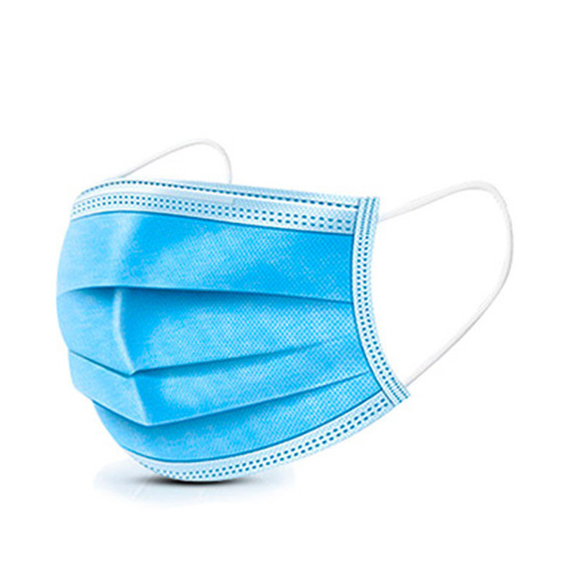 一次性三层熔喷布防护口罩100只