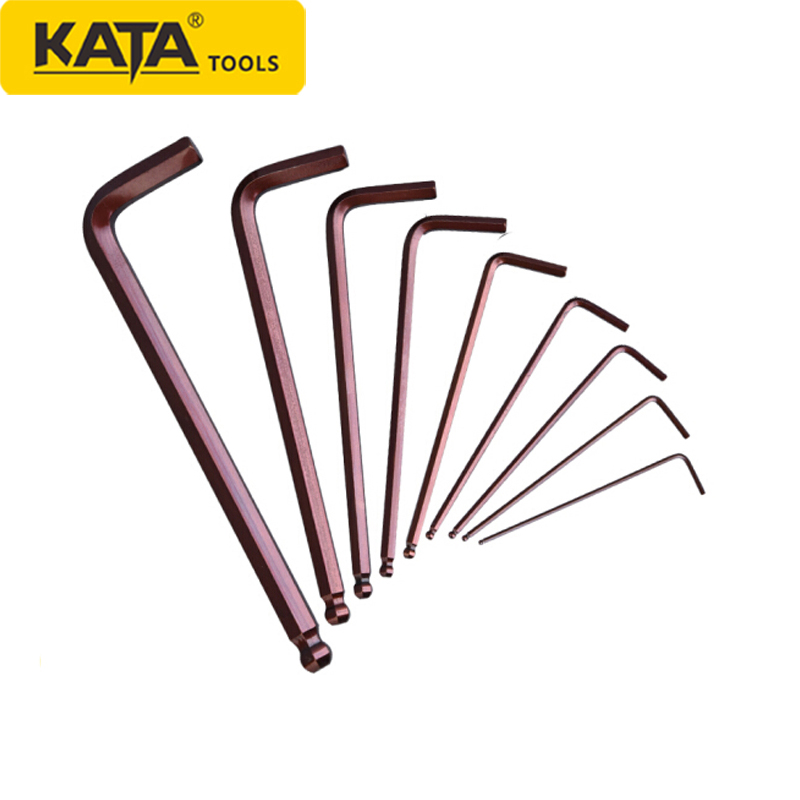 KATA inner hexagonal wrench medium and long bronze S2 single L - type ball head hexagonal wrench