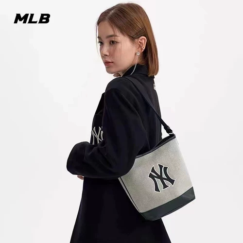 MLB, портативный ремешок для сумки, шоппер, сумка, Южная Корея, с вышивкой