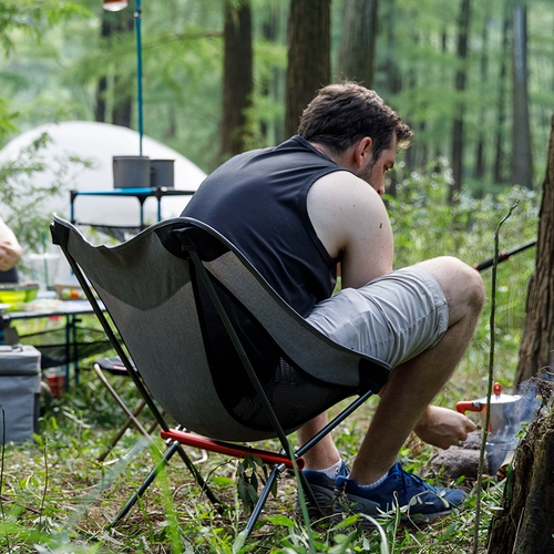 Складной стул для улицы, портативный сверхлегкий табурет для рыбалки, лунный стул для пляжного кемпинга, стул со спинкой, стул для художественных эскизов