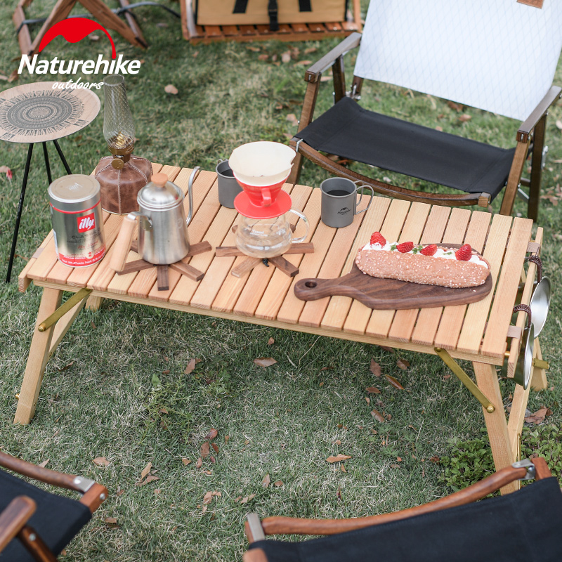 NH Norwegian Customer Takeaway Fold Table And Chairs Suit Portable Egg Rolls Table Self Driving Cruise Onboard Picnic Camping Barbecue Table