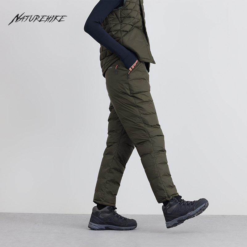 Naturhike Norway Feather Pants Outdoor Autumn Winter Light White Goose Down Thickened Warm And Breathable Straight Drum Pants-Taobao