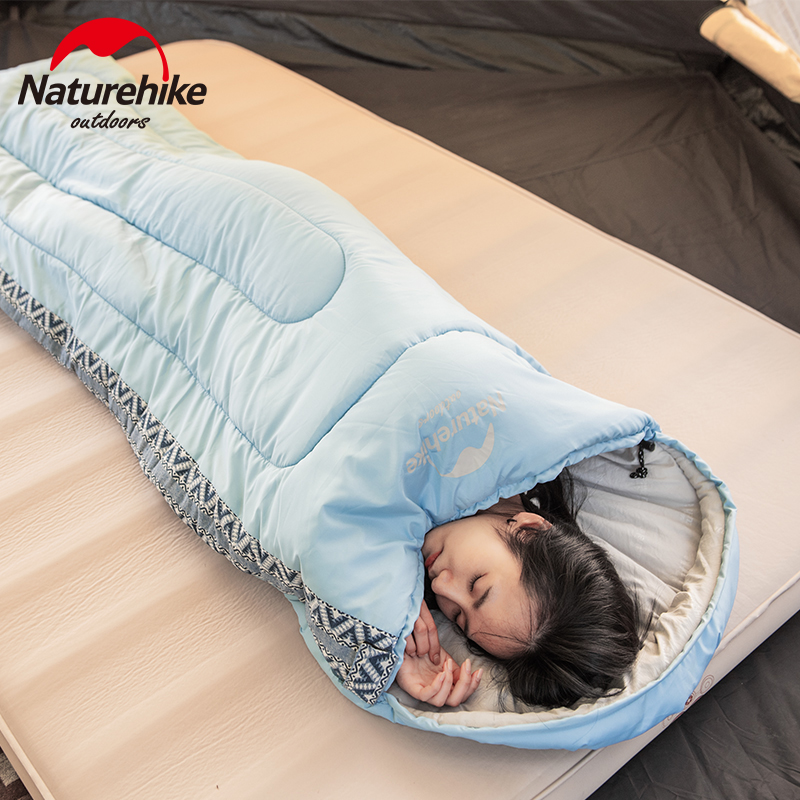 Naturehike Envelope Capped Sleeping Bag Adult Thin Section Outdoor Camping Travel Ultra-light Portable Adult