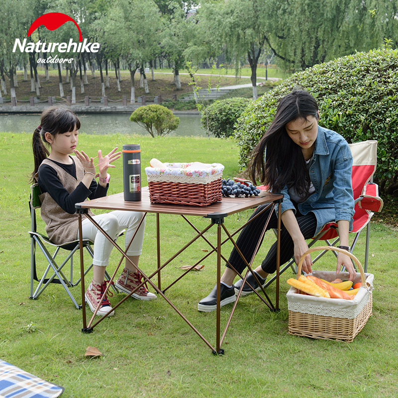 NH aluminum alloy folding table Picnic table folding ultra-light portable outdoor table and chair set