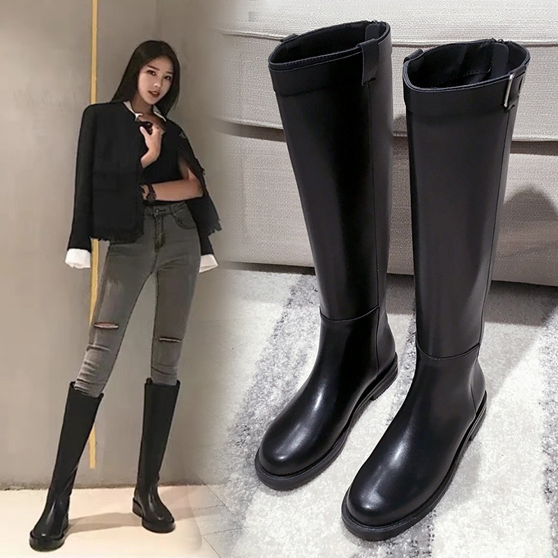 Boots 2021 nian autumn and winter boots tube High Martin boots British bu guo xi boots biker boots