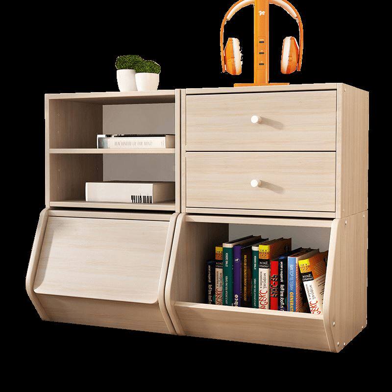 Corner cabinet Corner simple multi-function wall cabinet Storage cabinet Low cabinet grid living room economical bookcase Free combination