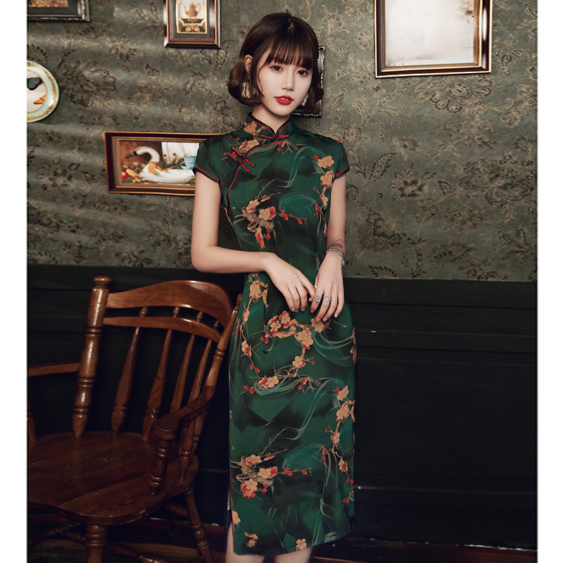  Flying waves green short sleeve medium long model+XXXL  