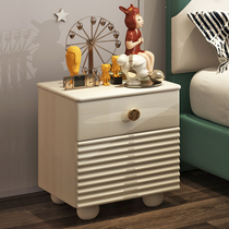 White Cream Wind Small Children Room Bed Head Cabinet Home Bedroom Mini Bedside Cabinet Silence Wind Accommodating Cabinet Bucket Cabinet
