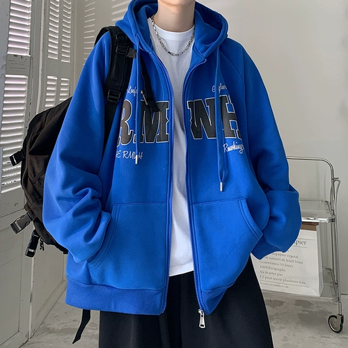 Толстовка, кардиган с капюшоном, демисезонная куртка, оверсайз, в американском стиле