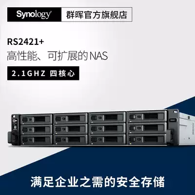 (Shunfeng) Synology group Hui RS2421 12 disk 2U rack mount NAS host storage File Server Enterprise sharing cloud disk server