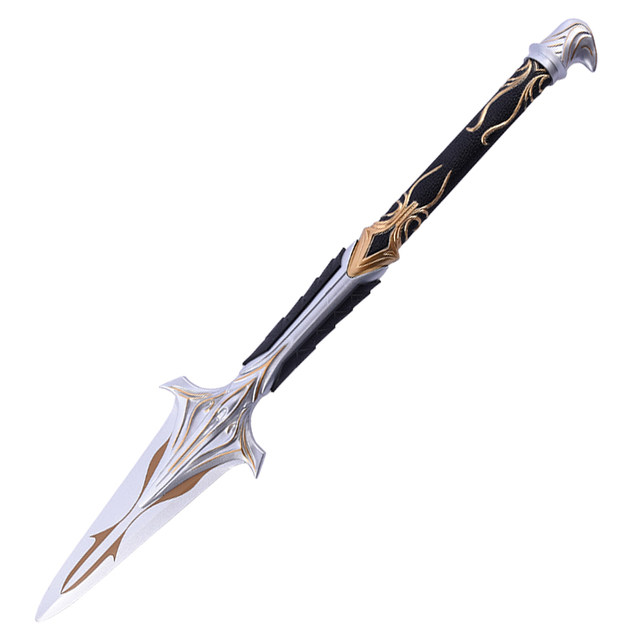 Assassin's Creed Odyssey Spear of Leonidas ເກມອຸປະກອນເສີມເຄື່ອງປະດັບແບບຈໍາລອງໂລຫະທີ່ບໍ່ໄດ້ຄົມຊັດ