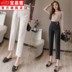 . 2020 mùa xuân và mùa hè Hàn Quốc phiên bản mới sửa chữa thời trang cao eo chân nhỏ phù hợp với quần đen giản dị chín thẳng quần phụ nữ 