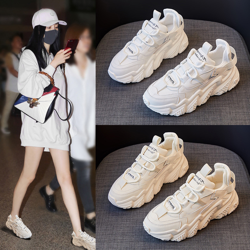 Net red dad shoes women ins tide 2022 spring new fashion all-match thick bottom heightening casual sports shoes women