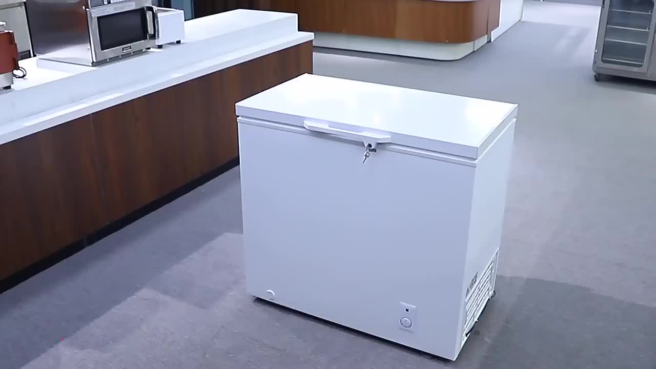 3.5 Cu.ft Deep Freezer,100l Freezers With Led Light And Recessed Handle