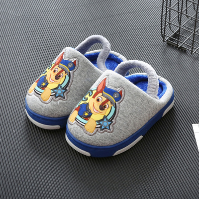 汪汪队男宝宝拖鞋冬1-3岁防滑可爱婴幼儿小孩秋居家居儿童棉拖鞋