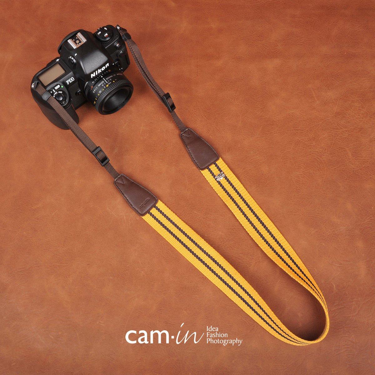 cam-in yellow cotton woven camera holding baby bag photography baby bag shoulder strap monocular micro monocular camera Canon Sony Leica