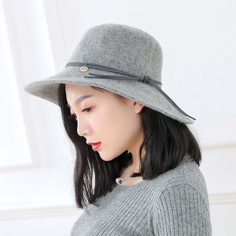 Hat female British retro wool casual elegant trend Autumn and winter Korean version of the women's fashion trend wild wool topper