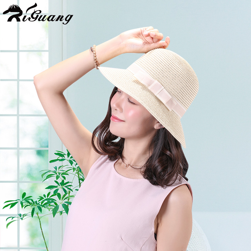 Parent-child straw hat sunscreen outdoor travel travel mother and daughter leisure wild primary school students clear children's sun visor