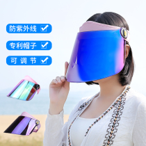 Sun hat women summer outdoor cycling colorful blue lenses Wild cover face sunscreen UV visor men