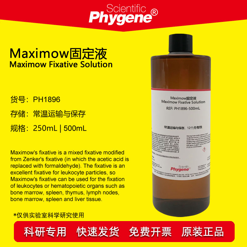 Maximow固液液 Maximow氏液 500mL 科研实验 PH1896 PHYGENE