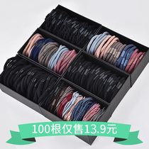 100 hair rope high elastic rubber band tied hair rope temperament women do not hurt the hair ring thick durable hair accessories