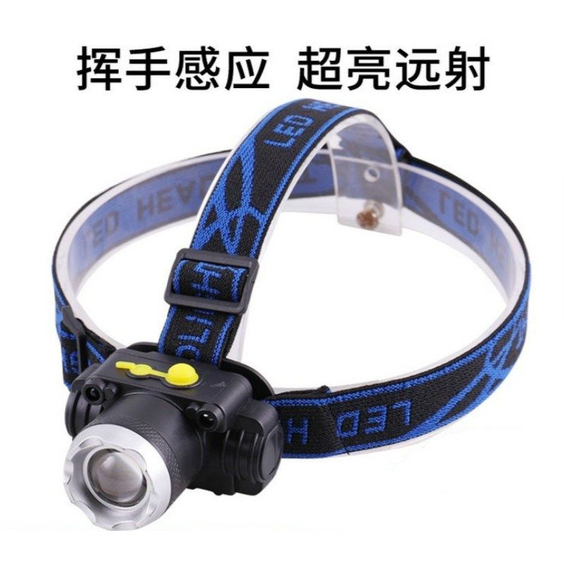Children's headlight outdoor mountaineering camping children's head-mounted mini cartoon rechargeable LED fishing rechargeable flashlight