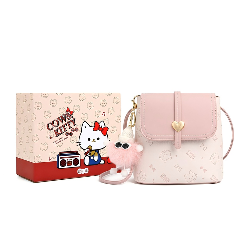 Official Website Genuine Product Cow&Kitty 2026 New Cute Cartoon Phone Bag for Women, Light Luxury Versatile Shoulder Crossbody Bag