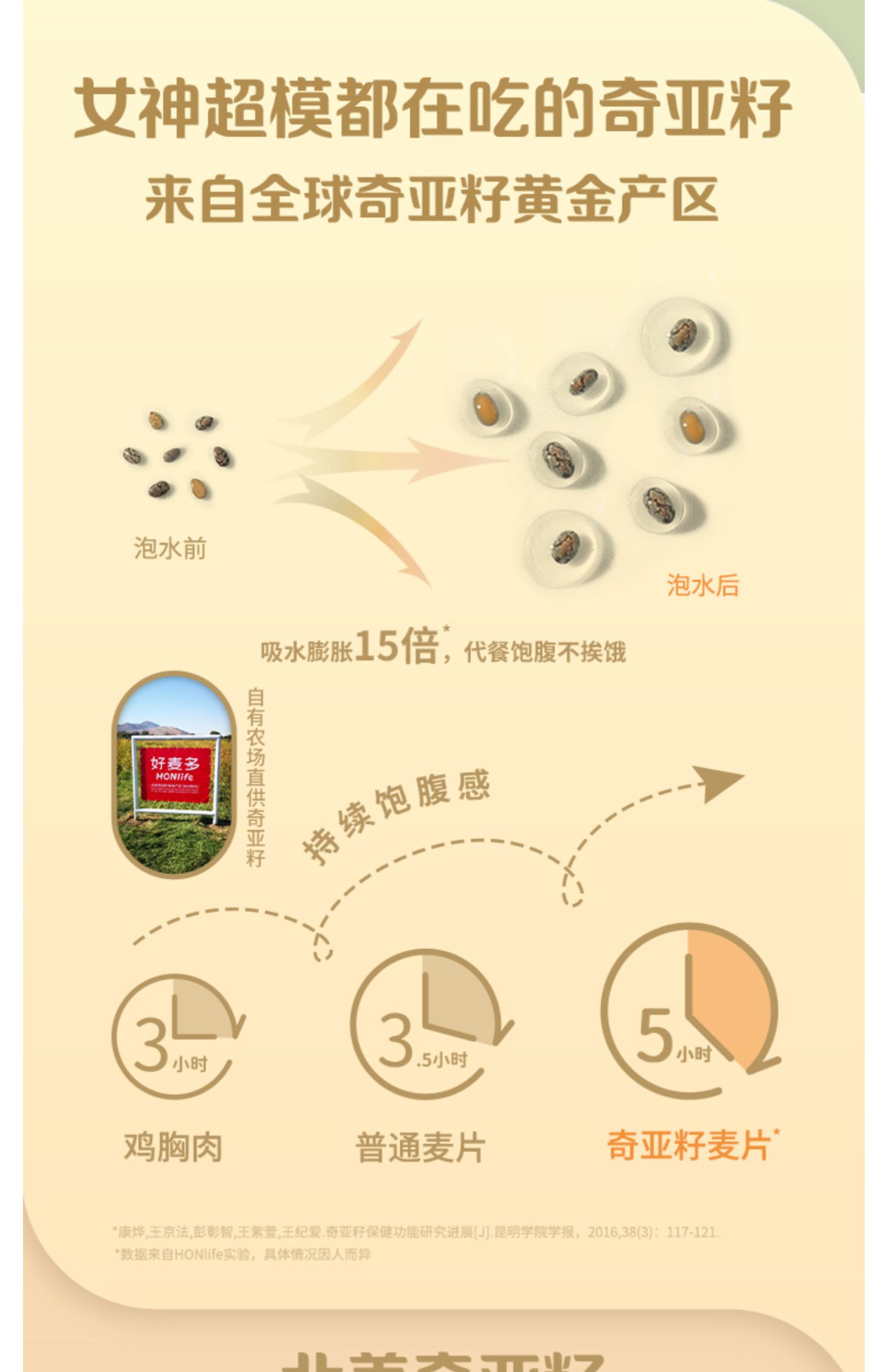 拍3件【好麦多】奇亚籽水果麦片302g*3袋