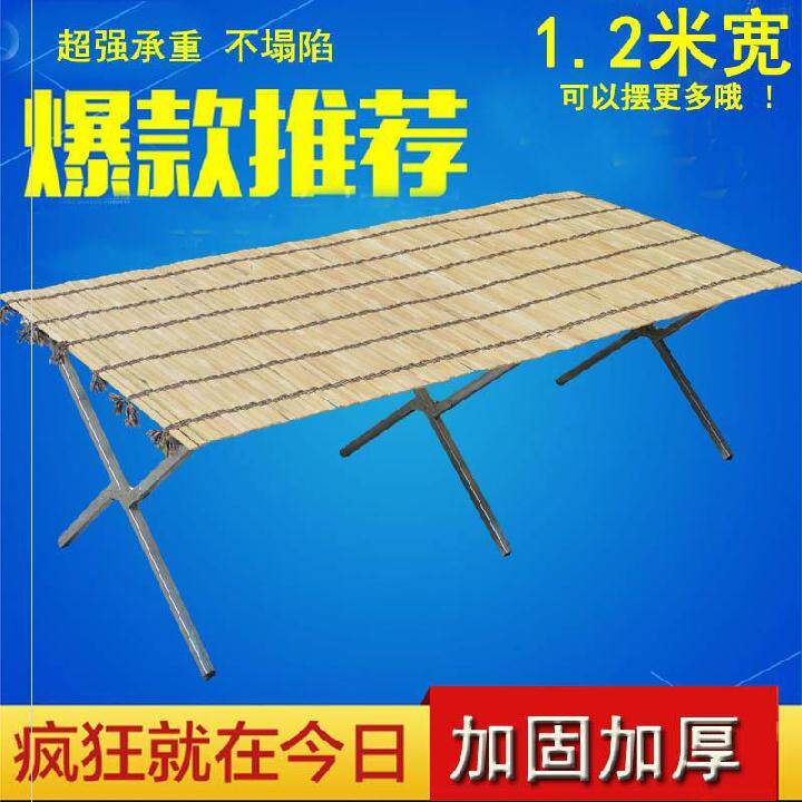 Stall shelves Folding night market stalls Portable small bamboo rows Bamboo plates Extended storage Simple small apartment support
