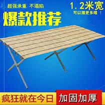 Stall shelves Folding night market stalls Portable small bamboo rows Bamboo board extended storage Simple small apartment support