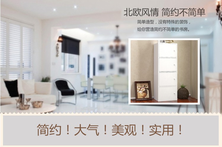 Dễ dàng kết hợp với cửa tủ sách bàn văn phòng tủ sách tủ tối giản hiện đại tủ lưu trữ tủ tủ nhỏ - Buồng tủ kê đầu giường