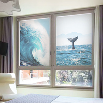 Blue Ocean series sunscreen stickers bedroom bathroom frosted glass stickers bathroom light transparent opaque adhesive film